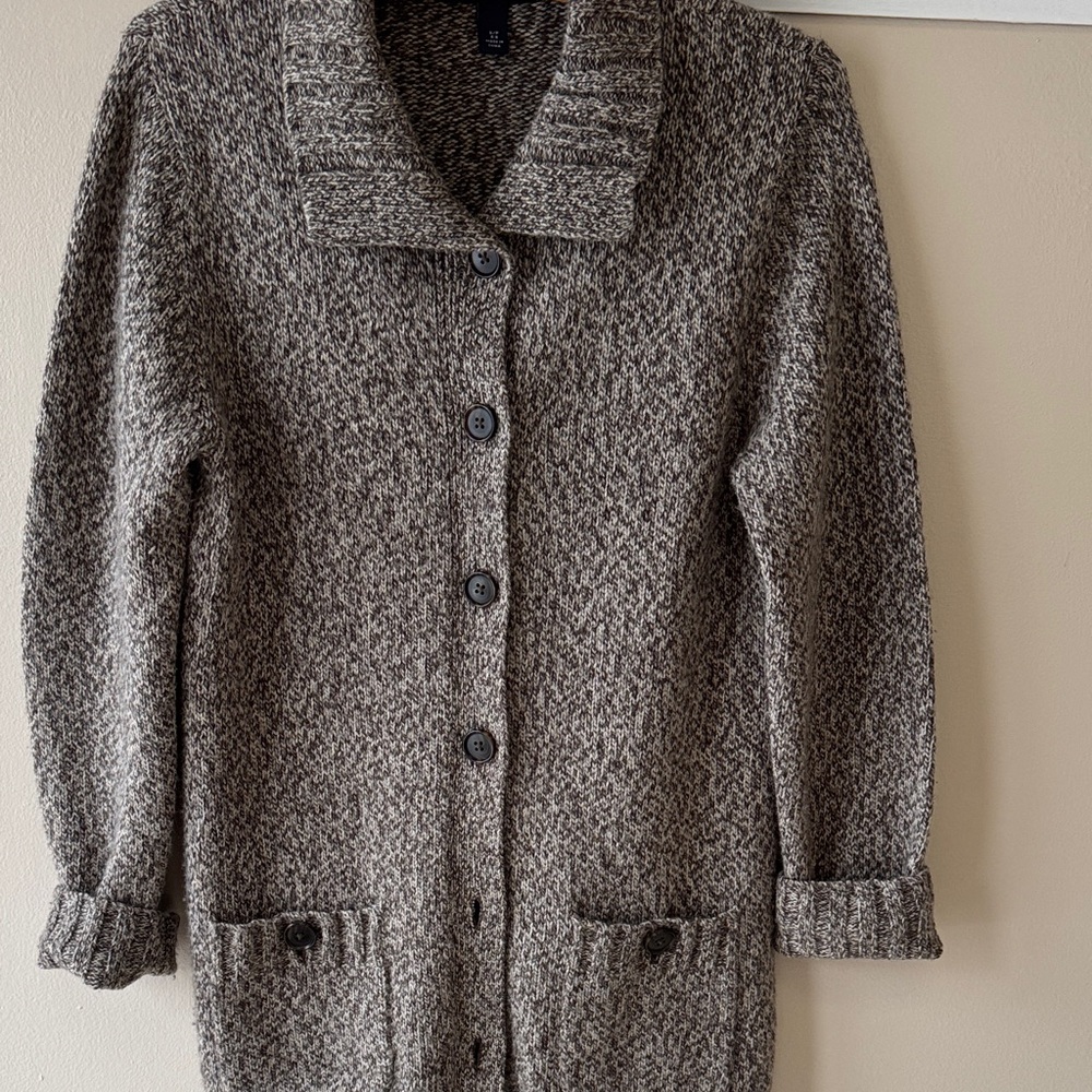 Lands' End Brown Knit Cardigan/Sweater - Picture 10 of 12
